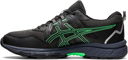 ASICS Men's Gel-Venture 8 Running Shoes-Black/New Leaf