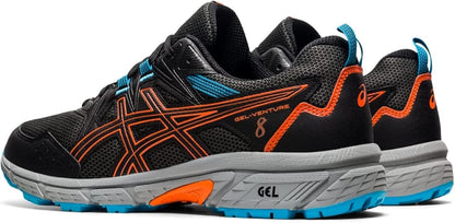 ASICS Men's Gel-Venture 8 Running Shoes-Black/Marigold Orange