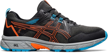 ASICS Men's Gel-Venture 8 Running Shoes-Black/Marigold Orange