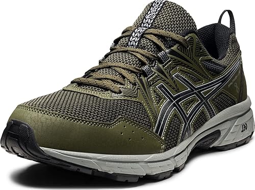 ASICS Men's Gel-Venture 8 Running Shoes-Olive Canvas/Black