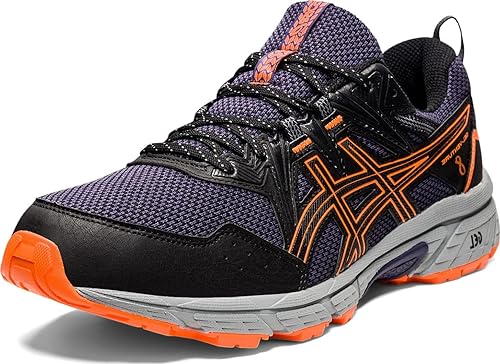 ASICS Men's Gel-Venture 8 Running Shoes-Black/Shocking Orange