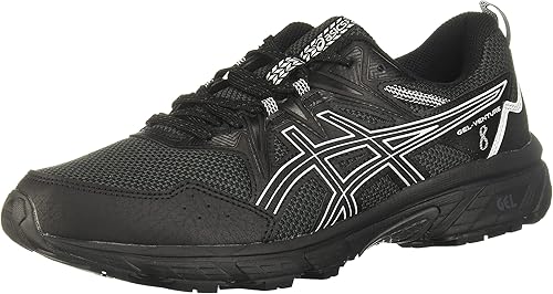 ASICS Men's Gel-Venture 8 Running Shoes-Black/White